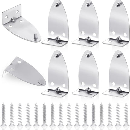 8 PCS Hold Down Brackets, Metal Blinds Brackets Blind Holder Replacements Horizontal Blind Brackets with Screws for Horizontal Blinds Shades Window Shades Doors Home Accessories.