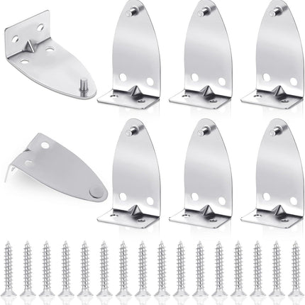 8 PCS Hold Down Brackets, Metal Blinds Brackets Blind Holder Replacements Horizontal Blind Brackets with Screws for Horizontal Blinds Shades Window Shades Doors Home Accessories.