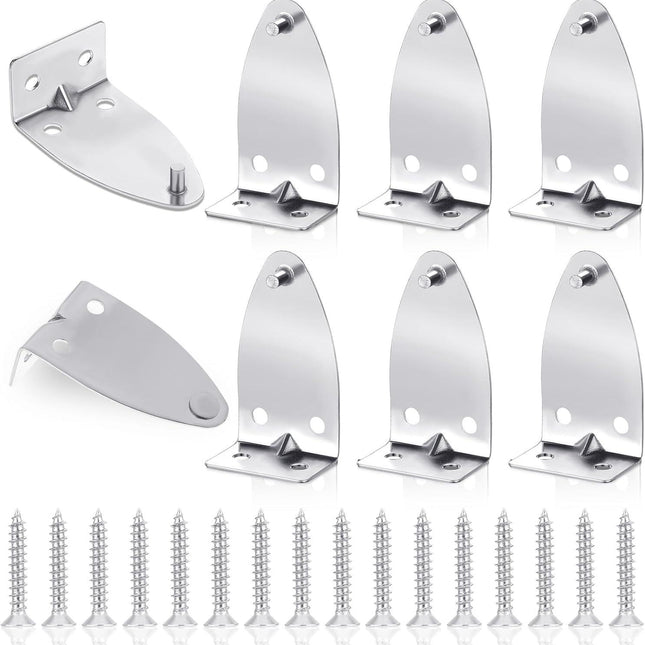 8 PCS Hold Down Brackets, Metal Blinds Brackets Blind Holder Replacements Horizontal Blind Brackets with Screws for Horizontal Blinds Shades Window Shades Doors Home Accessories.