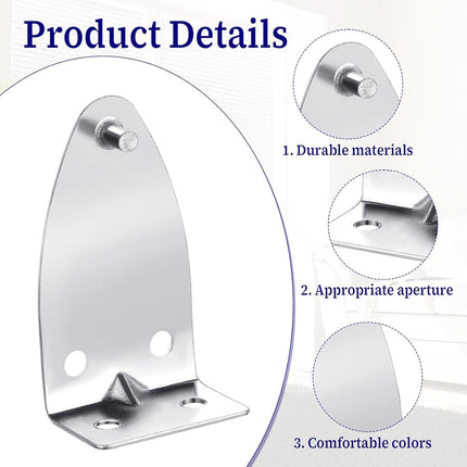 8 PCS Hold Down Brackets, Metal Blinds Brackets Blind Holder Replacements Horizontal Blind Brackets with Screws for Horizontal Blinds Shades Window Shades Doors Home Accessories.