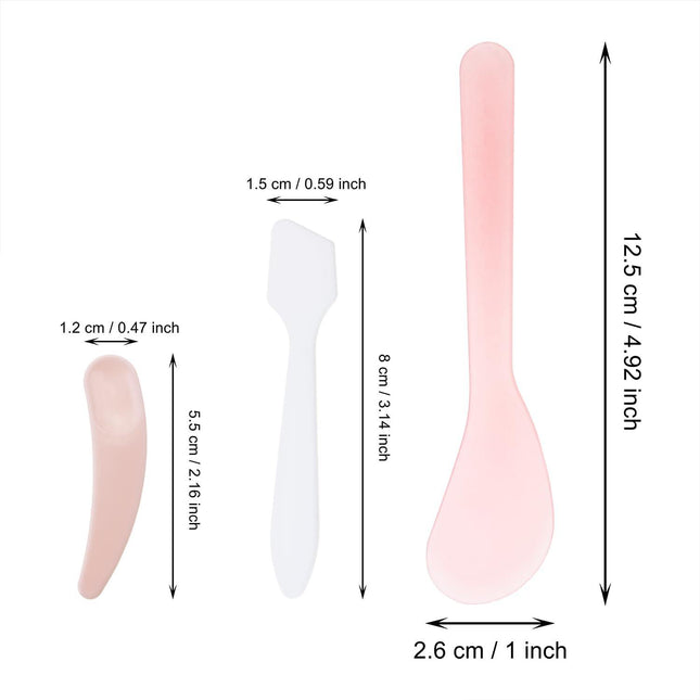 Random Color Plastic Beauty Spoon Facial Cream Brush Makeup Scoop Mud Reusable Cosmetic Dig Scoop Spatula Mask Tip for Lotions Home Salon DIY Facemask Mixing Sampling,Multi Size (6).