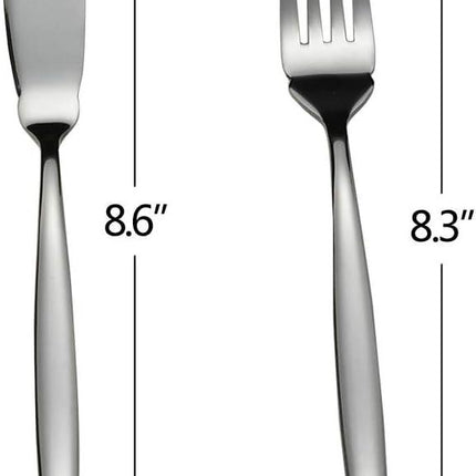 8-Piece Stainless Steel Fish Forks and Knives, Serving Set.
