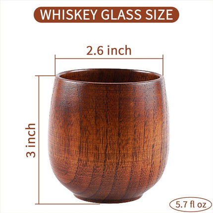 2 Pcs Wooden Whiskey Glasses, Bourbon Glass Gifts for Men, Old Fashioned Bourbon Whiskey Tasting Glasses – Groomsmen Gifts, Dad’s Birthday & Retirement Gift for Men.