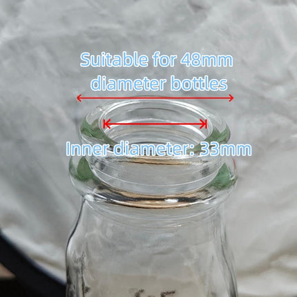 4 PCS Glass Bottle Replacement Caps with Tampered Evident Seal,48mm Diameter Bottle Lids Compatible With Stanpac & Libbey Milk Glass Bottles.Reusable,Long-Lasting and Easy to Clean Bottle Caps.