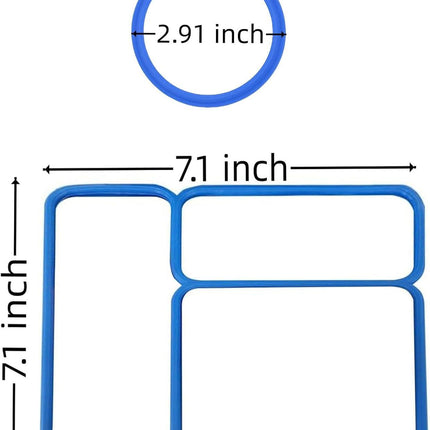 Vacuum Bottle Seal Gasket and Lid Seal Gasket Suitable For OmieBox - bento box accessories - Food-Safe Silicone Rubber (Blue) - Lunch Box NOT Included - Compatible with omie lunch box.