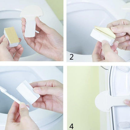 Toilet Seat Handle - Lift More, Less Mess -Easy Application 3 Pack White.