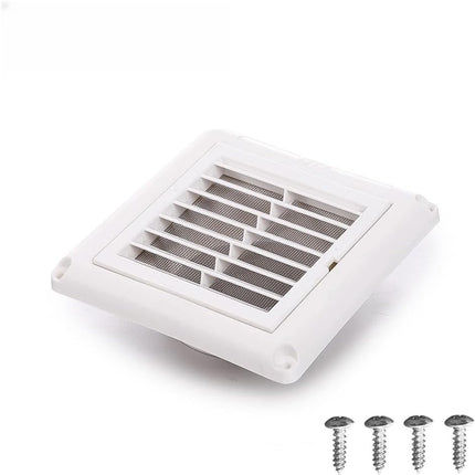 4" Louvered Vent Cover Stops Birds Nesting for Outside Dryer Exhaust Air Vent Cover with 4 Screws for Easy Installation.