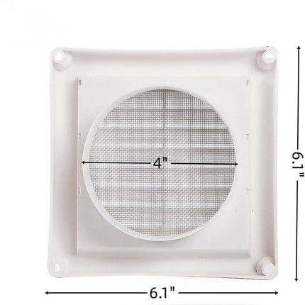 4" Louvered Vent Cover Stops Birds Nesting for Outside Dryer Exhaust Air Vent Cover with 4 Screws for Easy Installation.