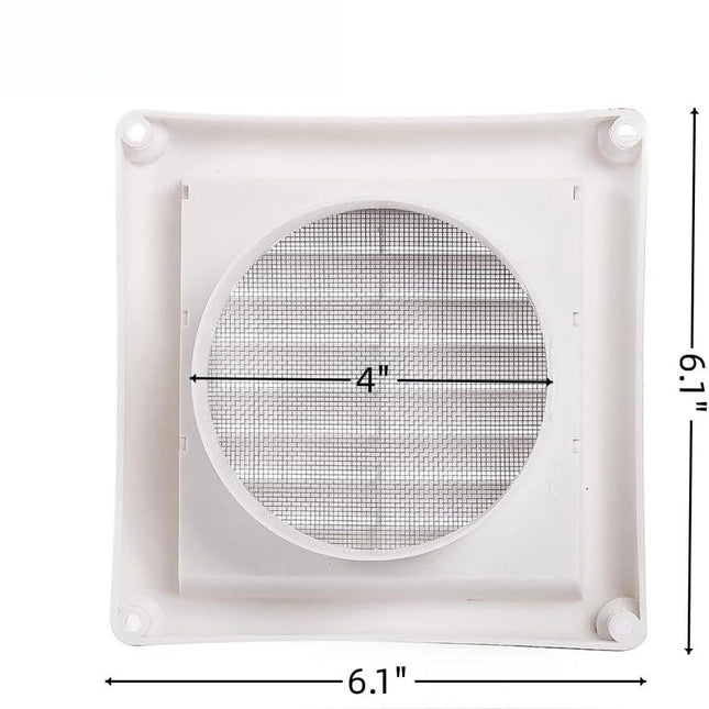 4" Louvered Vent Cover Stops Birds Nesting for Outside Dryer Exhaust Air Vent Cover with 4 Screws for Easy Installation.