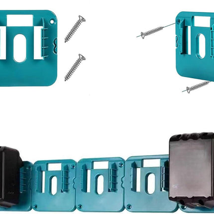 2 Pack m18 Battery Holder compatible with makita 18V Battery Mounts, compatible with makita tools, compatible with makita battery adapter, compatible with makita 18v tools.