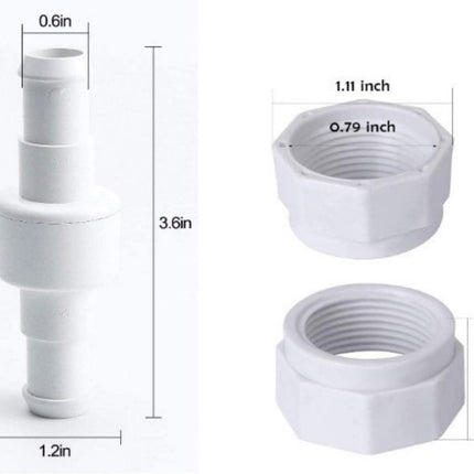 280, 380, 180 Pool Cleaner Hose Swivel D20 and Hose Nut D15 Combo Kit Replacement Suitable for Zodiac Polaris 280, 380, 180 Pool Cleaners (1 Pack).