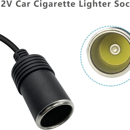 USB C Male to 12V Car Cigarette Lighter Socket Female Converter Cable 1 Ft,USB C to Cigarette Lighter Adapter for Dash Cam, GPS.