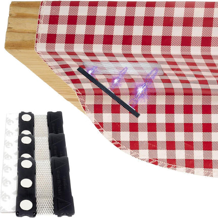 Tablecloth Clips for Thick Tables 6 Pack, Invisible Magnets Picnic Table Cloth Holder Clip Indoor Outdoor Large Clamp for Dining Tables Bench Cover Party Restaurant Camping RV Essential Accessories.