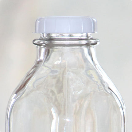 Glass Milk Bottle Caps - 12 Pack - Only Fits Milk Bottles with 48mm (1.87 inch) Tops, Snap On Lids.