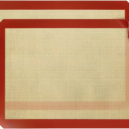 Silicone Mats, 2 Pack Nonstick Baking Sheet Liners, 26" x 11" Pastry Mat for Cookies, Candy, Bread & Pastry.