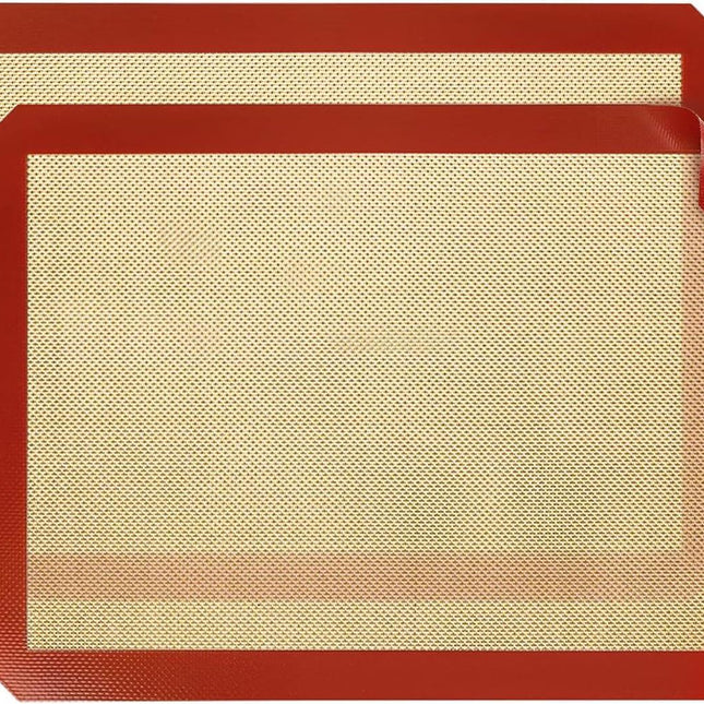 Silicone Mats, 2 Pack Nonstick Baking Sheet Liners, 26" x 11" Pastry Mat for Cookies, Candy, Bread & Pastry.