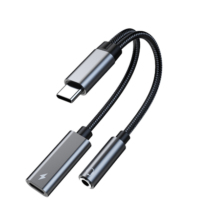 Samsung Galaxy S25 Headphone Adapter, USB C to AUX Mic Jack with PD 60W Fast Charging for Stereo, Earphones, Compatible with Samsung Galaxy S25/S25+/S25 Ultra/S24/S24+, Google Pixel 8/7.