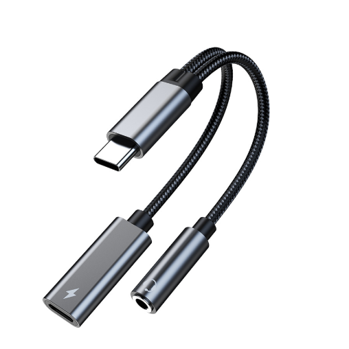 Samsung Galaxy S25 Headphone Adapter, USB C to AUX Mic Jack with PD 60W Fast Charging for Stereo, Earphones, Compatible with Samsung Galaxy S25/S25+/S25 Ultra/S24/S24+, Google Pixel 8/7.