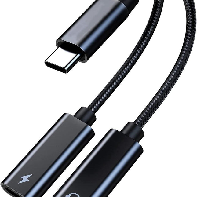 USB C Splitter, Dual USB C Headphones and Charger Adapter with PD 60W Fast Charging for iPhone 16/16Pro/16Pro Max, Pixel 8 7 6XL,Samsung Galaxy S25 S24 S23 S22+ Note 20 and More.
