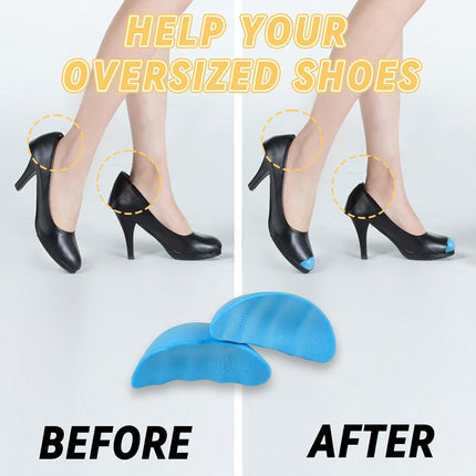 Shoe Filler for Too Big Shoes, Inserts to Make Shoe Smaller, Toe Filler Cushion Inserts for Loose Shoes, for Men and Women (L: one to Two Size Bigger).