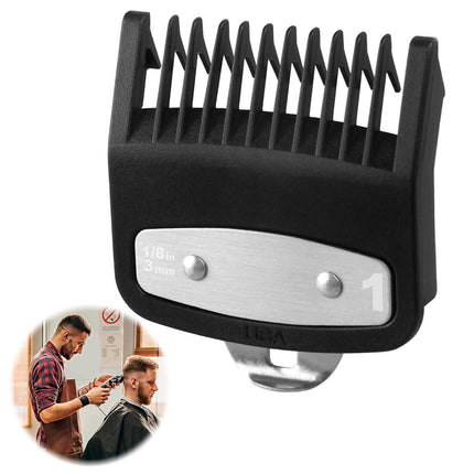 Replacement for Wahl 1 Premium Clipper Guard Clip Guide Metal #3354-100 1/8" 3mm Premium Metal Clipper Guard Replacement for Wahl 1 - Achieve Precise Cuts with Confidence.
