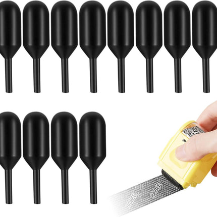Identity Theft Protection 12 Pcs Roller Stamps Replacement Refills for Confidential Privacy Security, Black Ink, Covers Personal Mail Address Information.