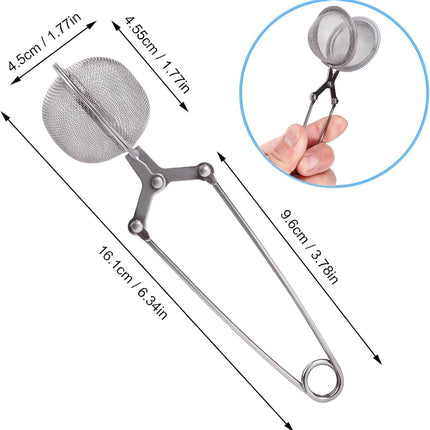 Tea Strainers for Loose Tea, 4 Pack Tea Infuser with Handle Fine Mesh Tea Ball Filter Tea Diffusers Steeper for Loose Leaf Tea, Spices, Seasonings.