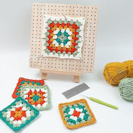Boutique Wooden Crochet Blocking Board Knitting Blocking Mat with Bar Needles for Knitting & Crocheting.