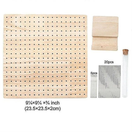 Boutique Wooden Crochet Blocking Board Knitting Blocking Mat with Bar Needles for Knitting & Crocheting.