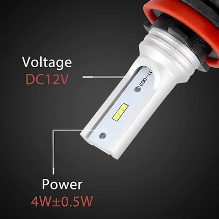 H8 H11 H16 LED Fog Light Bulb CSP-Y11 Cool White 6500K 2-Pack.