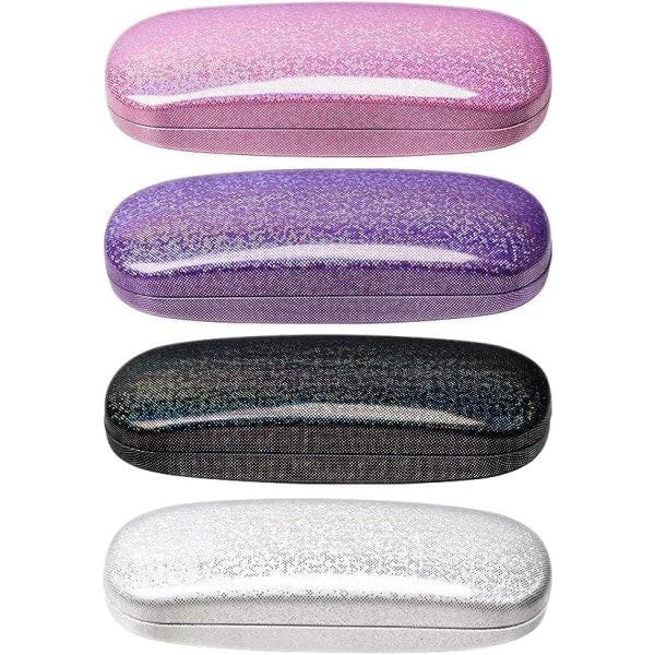 (4 pcs) Glasses Case, Unisex Hard Shell Glasses Case Protect.