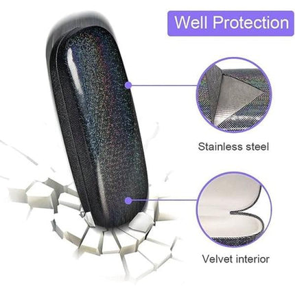 (4 pcs) Glasses Case, Unisex Hard Shell Glasses Case Protect.