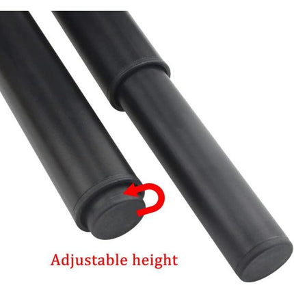 (25-42 cm, black) Set of 4 sturdy adjustable metal furniture legs.