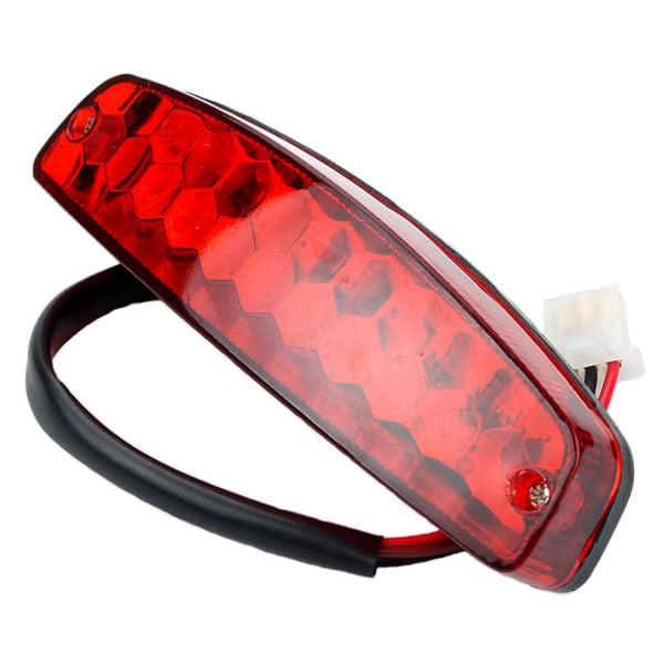 Motorcycle Tail Light Brake Light 12V Red Compatible with ATV Off-Road Motorcycle.