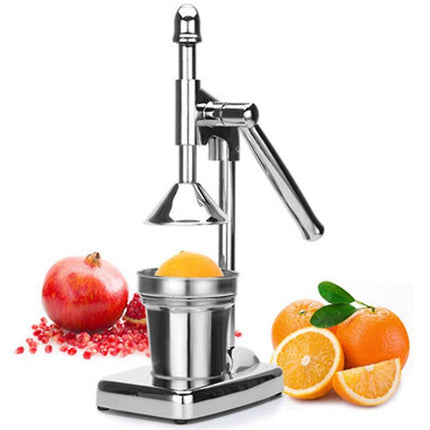 Stainless Steel Manual Press Fruit Squeezer Handheld Orange Lemon Maker Vegetable Juice Blender Cup.
