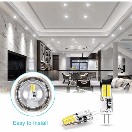 G4 LED Bulb 3W 6000K Cool White Equivalent to 35W Halogen 12V AC/DC 300 Lumens Non-Dimmable 10 Pack.
