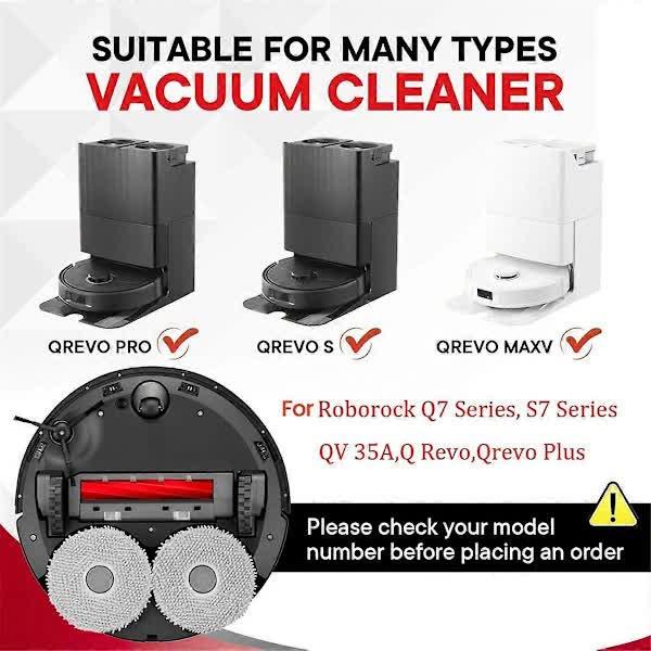 Qrevo S MaxV Pro Plus Q Series S7 Robot Vacuum Compatible Rubber Brushes 6-Pack 35A Parts.