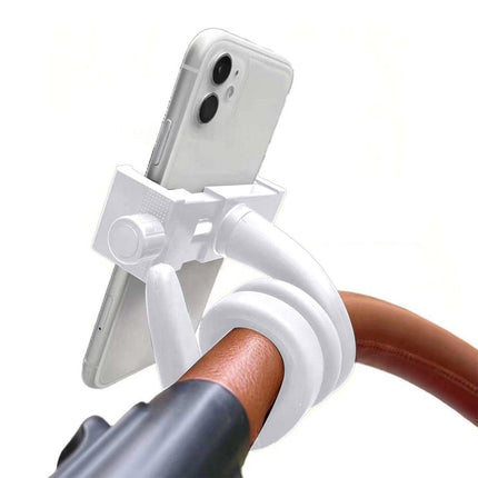 Flexible White Silicone Universal Baby Monitor Holder Tripod.