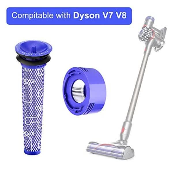 Replacement HEPA Filter Pack Compatible with Dyson V7 V8 Animal V8 Absolute Cordless Vacuum Cleaners.