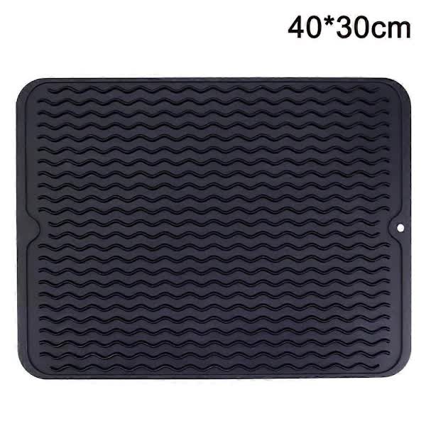 Non-Slip Silicone Dish Drain Mats 2 Pack.