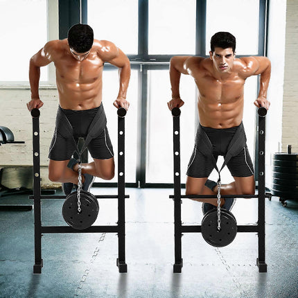 Seektop Weighted Pull Up Dip Belt with Chain 100kg Capacity Black Eva Material Home Gym Strength Training Waist Belt.