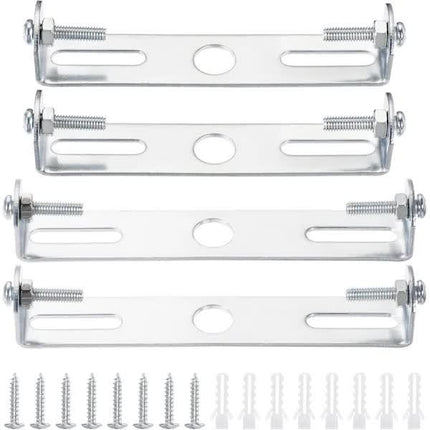 【xj】4pcs Ceiling Plate Light Bracket Ceiling Mount Hanging Lamp Holder for Wall or Ceiling Mounted Lamp Mounting Brackets with Screws Iron 110mm Silver.