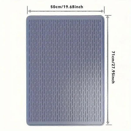 Extra Large Silicone Stove Protector Mat, Heat Resistant Non-Slip Kitchen Dish Mat for Electric Stove in Black.