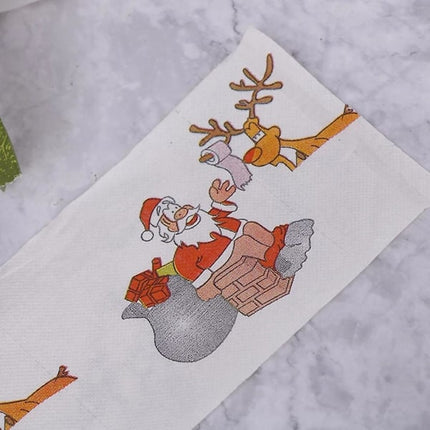 Christmas Toilet Paper 5 Rolls for Home Office Restroom Holiday Decor.