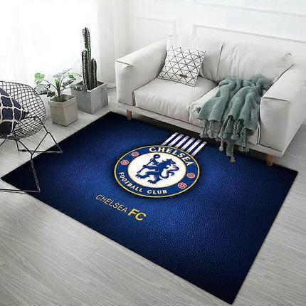 Chelsea A Compatible Soft Non-Slip Absorbent Carpet 90x140cm Retro Football Club Carpet for Study Room.