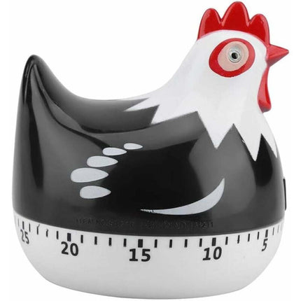 Kitchen Timer Chicken Design Manual Cooking Clock ABS Black Compatible with Braun.