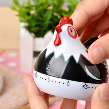 Kitchen Timer Chicken Design Manual Cooking Clock ABS Black Compatible with Braun.