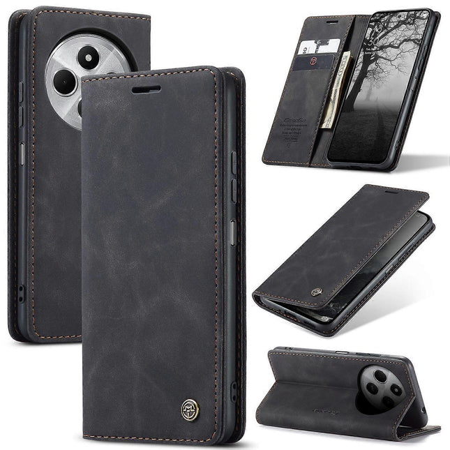 Xiaomi Redmi 14C Phone Case Leather Compatible with Xiaomi Card Holder Stand Multicolor Style CASEME 013 Series.