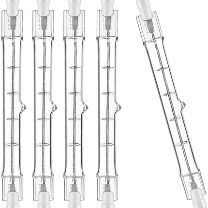 R7s Halogen Bulb Set of 5, 78mm 80w 230v, Dimmable Halogen Rod for Construction Site Floodlights.