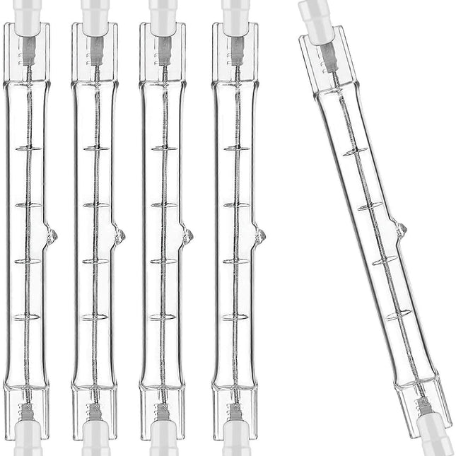 R7s Halogen Bulb Set of 5, 78mm 80w 230v, Dimmable Halogen Rod for Construction Site Floodlights.